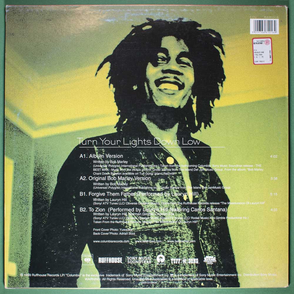 Bob Marley & Lauryn Hill - Turn The Lights Down Low (LP Single Importado) - Image 4