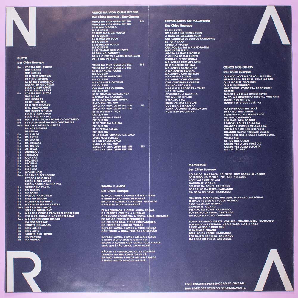 Nara Leão - Com Açucar, com Afeto (LP) - Image 4