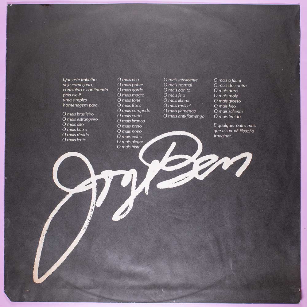 Jorge Ben - A Banda do Zé Pretinho (LP) - Image 4