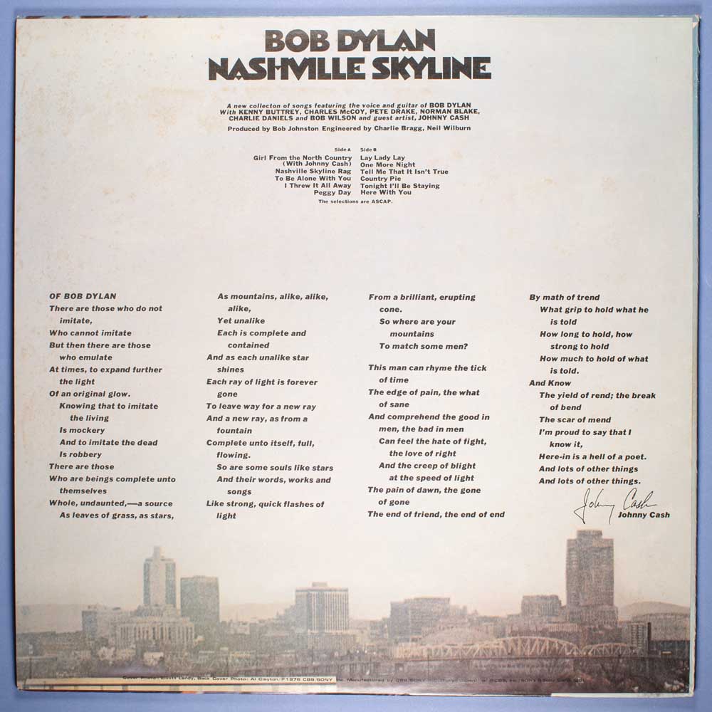 Bob Dylan - Nashville Skyline (LP Importado Japão) - Image 8