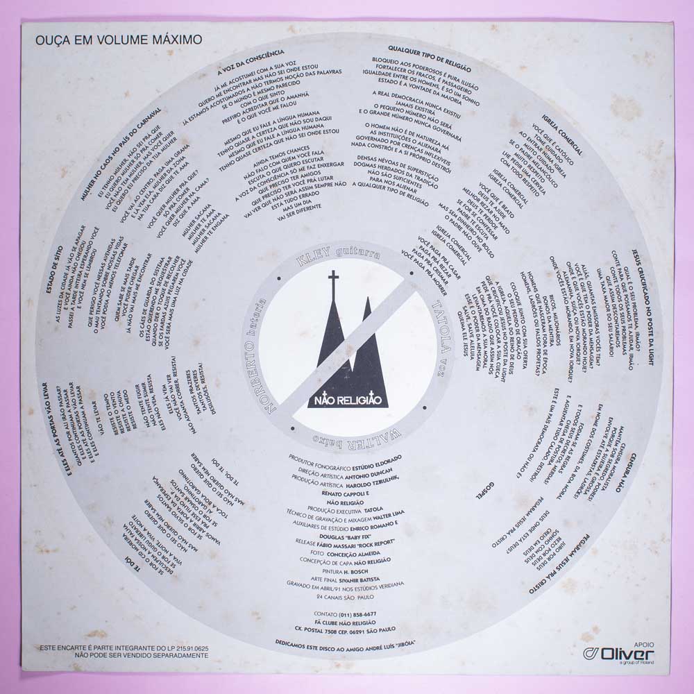 Não Religião - Pegaram Jesus Pra Cristo (LP) - Image 4