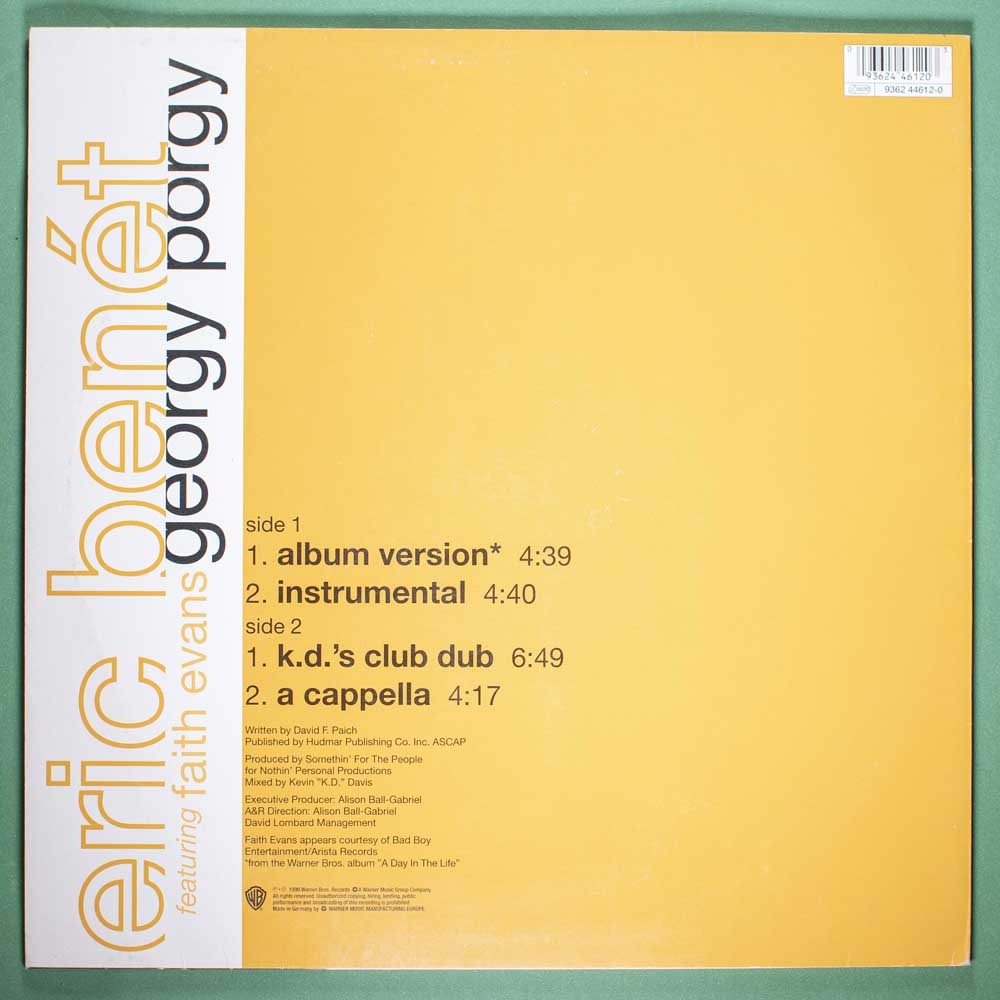 Eric Benét - Georgy Porgy (Vinil EP Single Importado) - Imagem 4