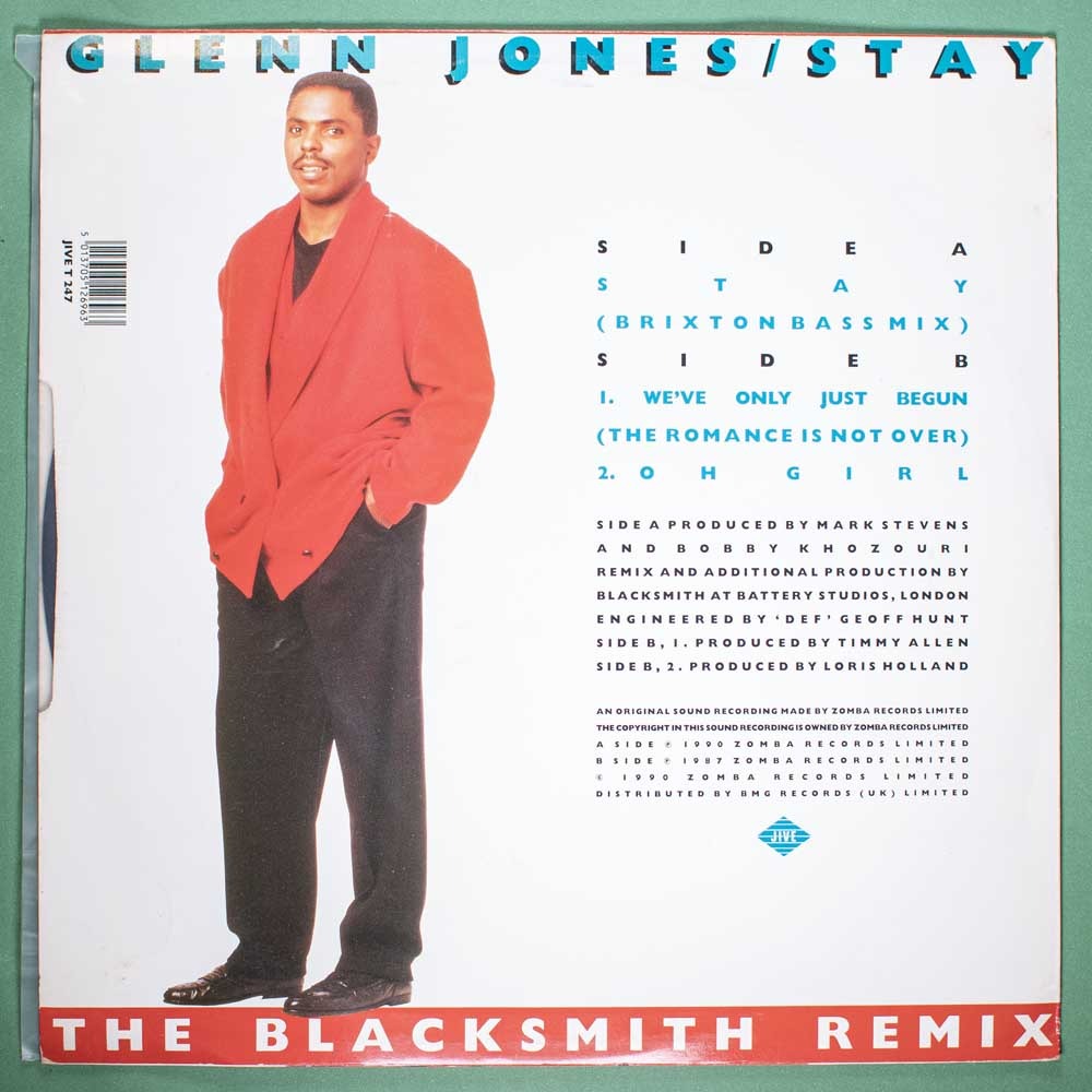 Glenn Jones - Stay (The Blacksmith Remix) (Vinil EP Single Importado) (cópia) - Imagem 4