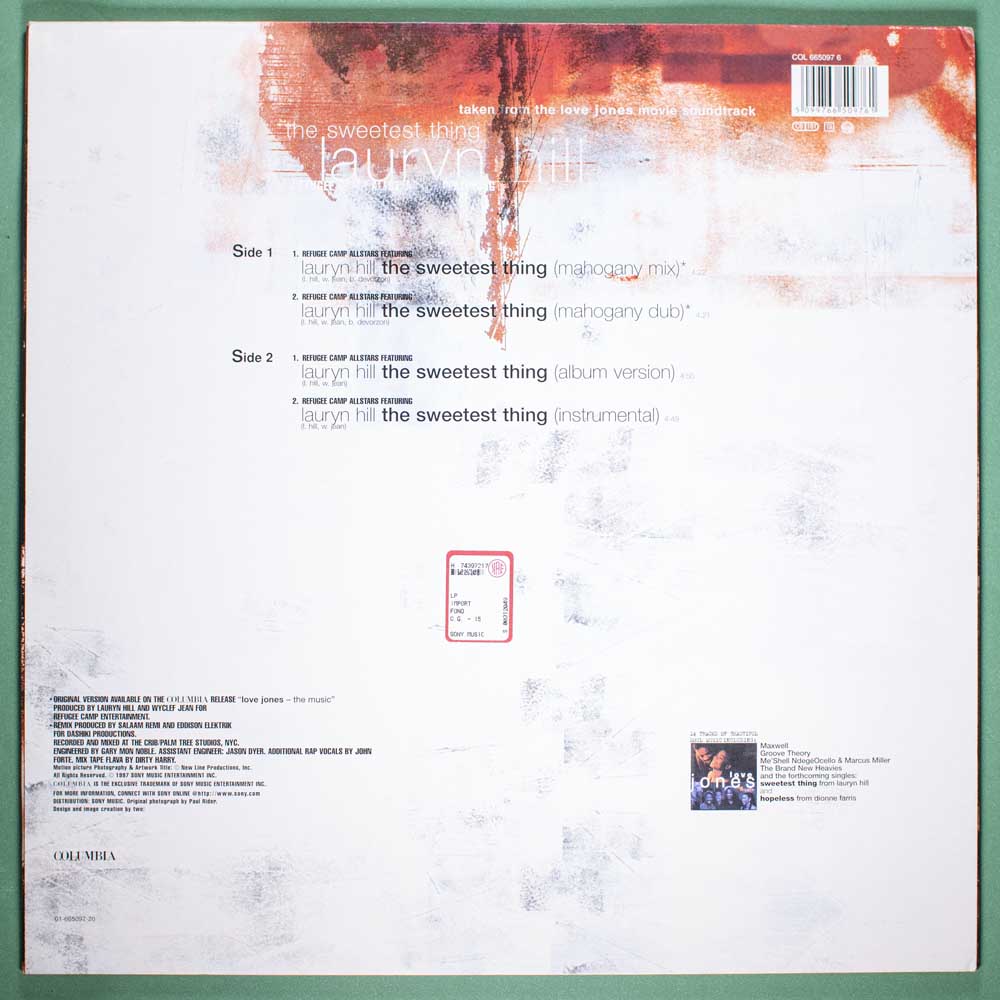 Lauryn Hill - The Sweetest Thing (Vinil EP Single Importado) - Imagem 4
