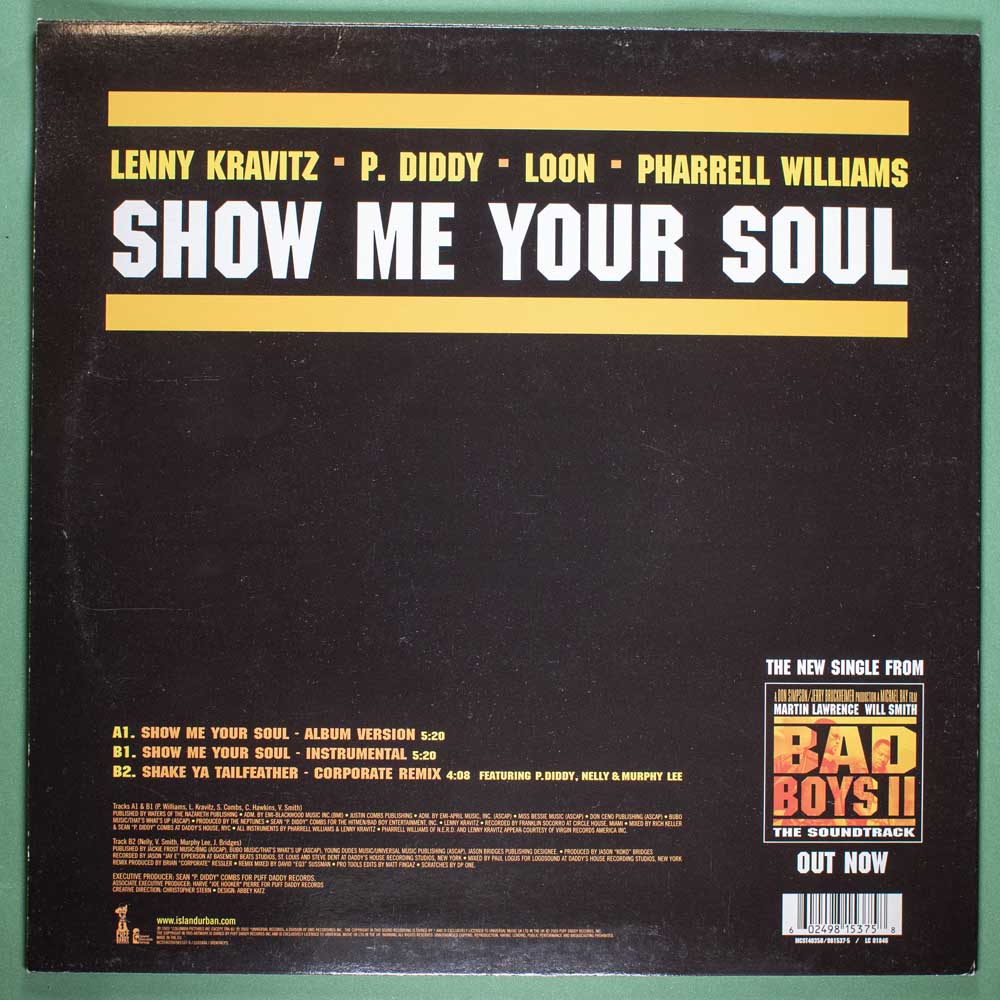 P Diddy, Lenny Kravitz, Pharrel Williams - Show Me Your Soul (Vinil EP Single Importado) - Imagem 4