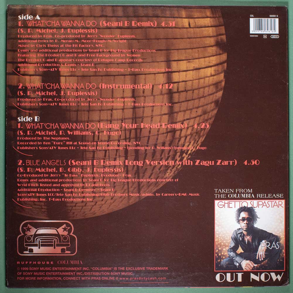 PRAS - What'cha Wanna Do (Vinil EP Single Importado) - Imagem 4