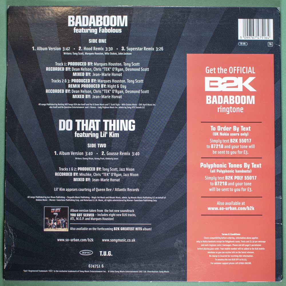 B2K - Badaboom (Vinil LP importado) - Imagem 4