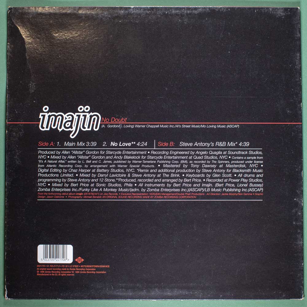 Imajin - No Doubt (Vinil EP Single Importado) - Imagem 4
