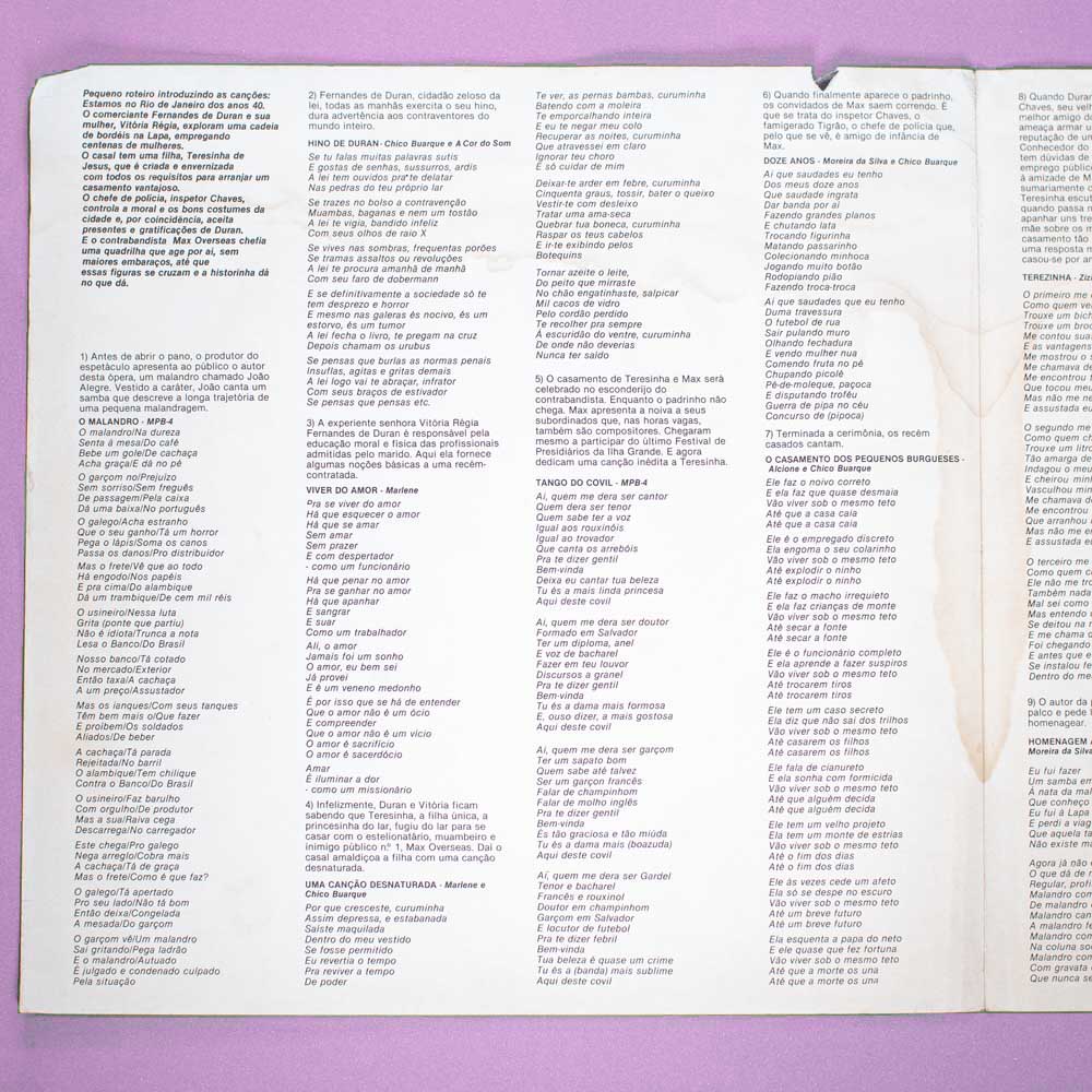 Chico Buarque - Ópera do Malandro (Vinil LP Duplo) - Imagem 14