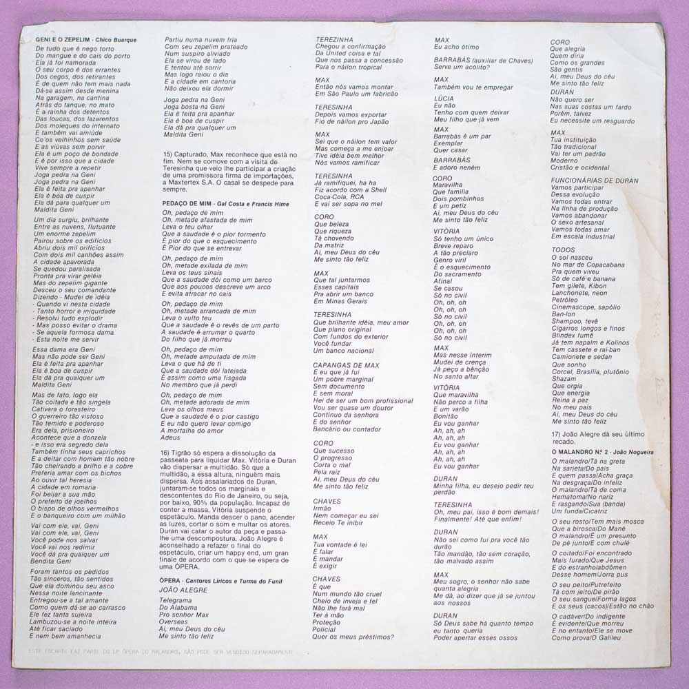 Chico Buarque - Ópera do Malandro (Vinil LP Duplo) - Imagem 15