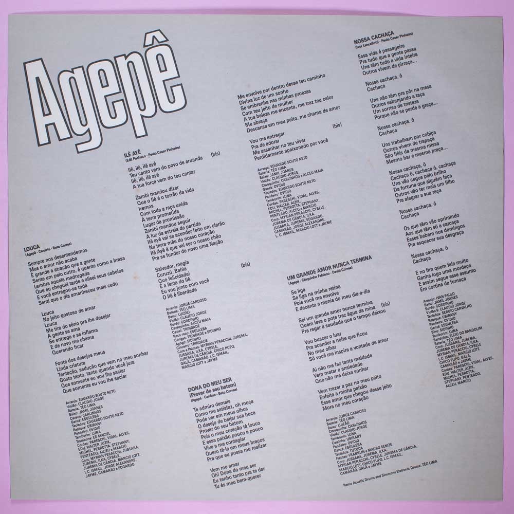 Agepê - 1987 Louca (Vinil LP) - Imagem 4