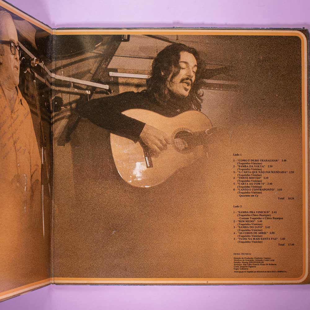 Toquinho & Vinicius - 1974 (Vinil LP) - Imagem 5