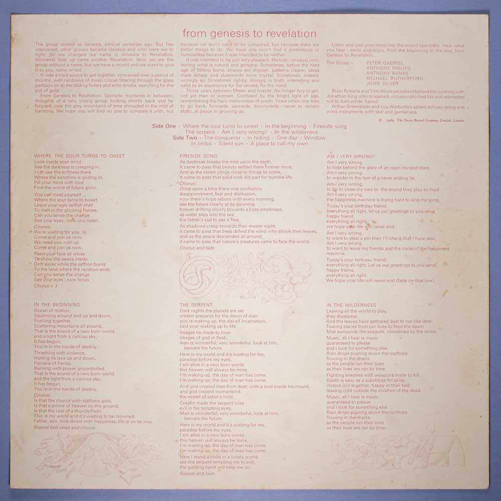 Genesis - From Genesis To Revelation (Vinil LP) - Imagem 4