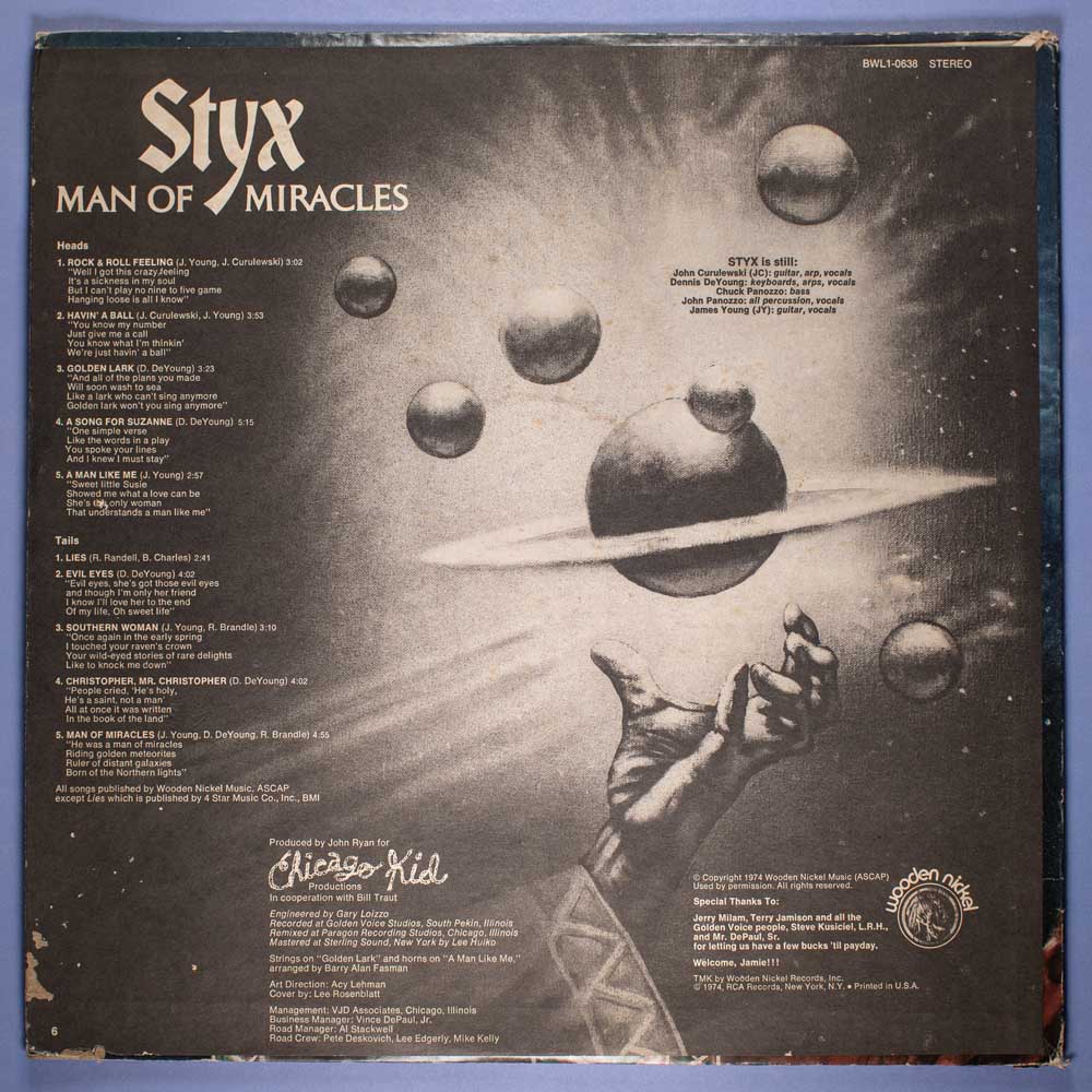 Styx - Man Of Miracles (Vinil LP Importado) - Imagem 4