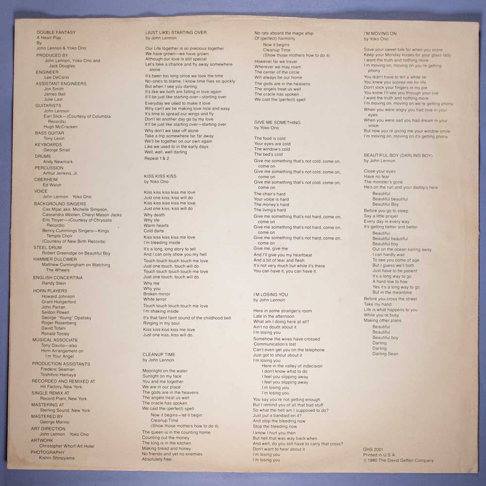 John Lennon & Yoko Ono - Double Fantasy (Vinil LP) - Imagem 4