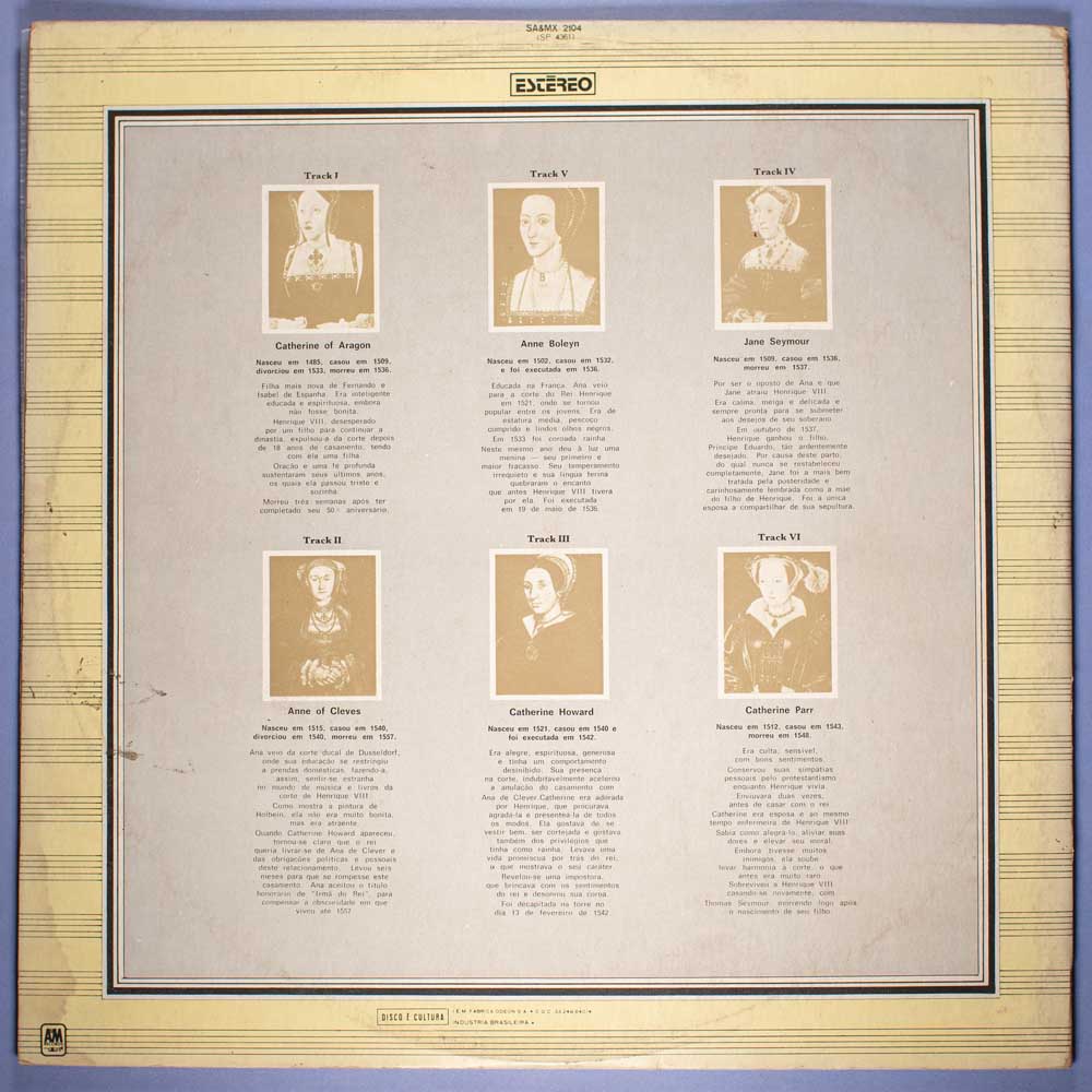 Rick Wakeman - The Six Wives Of Henry VIII (Vinil LP) - Imagem 6