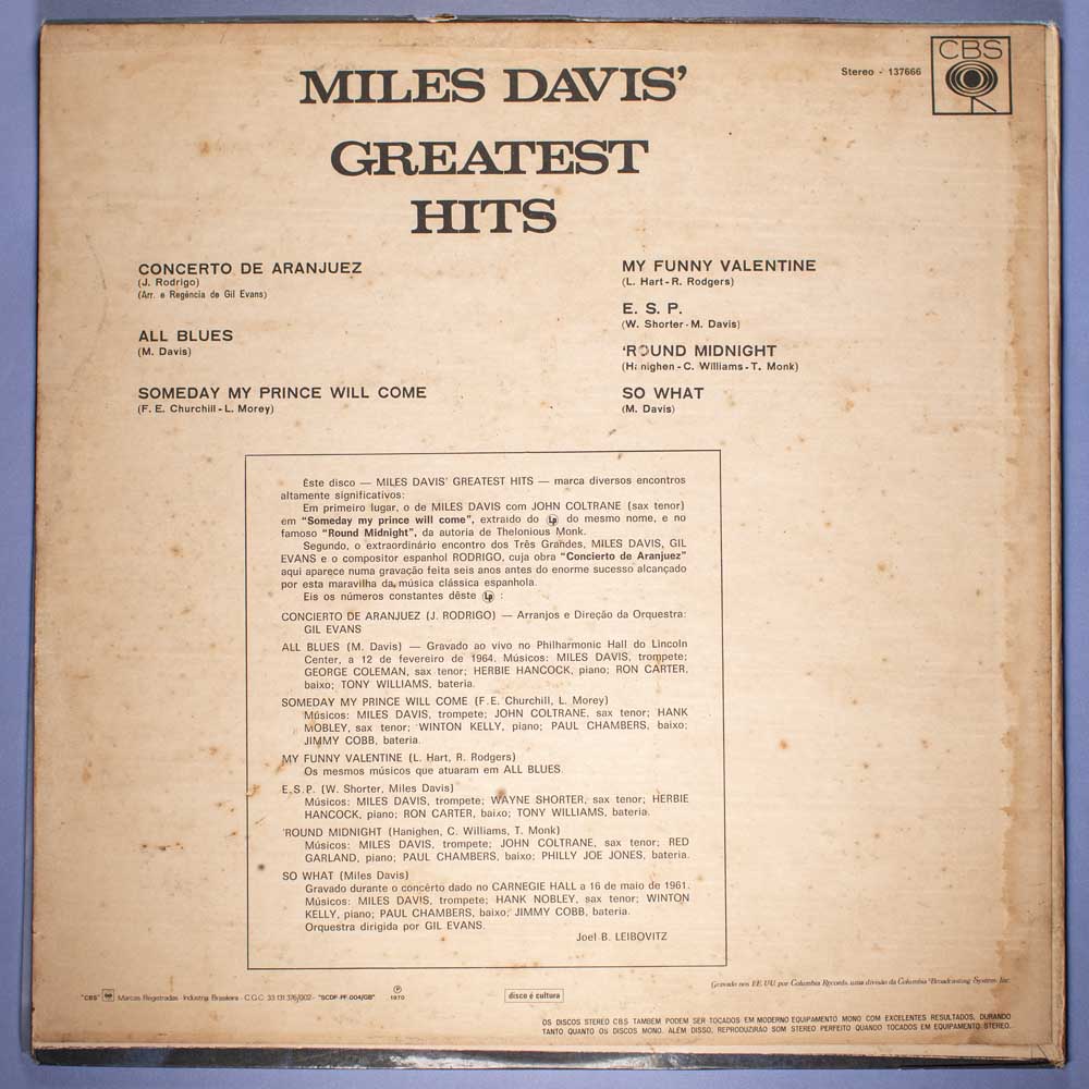 Miles Davis - Greatest Hits (Vinil LP) - Imagem 4