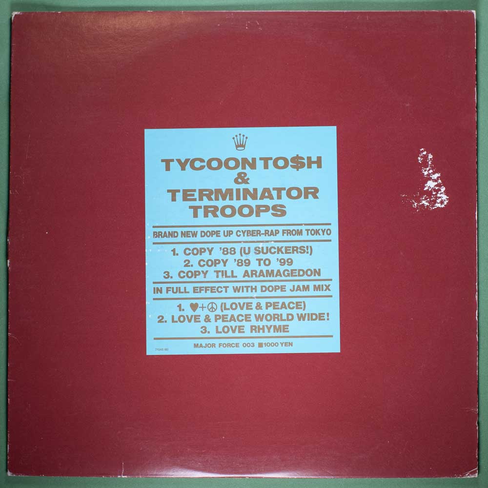 Tycoon Tosh & Terminator Troops - Copy '88 / Love & Peace (Vinil EP Single Importado)
