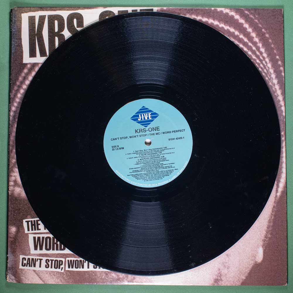 KRS-ONE - The M.C. / Word Perfect / Can't Stop Won't Stop (Vinil EP Single Importado) - Imagem 3