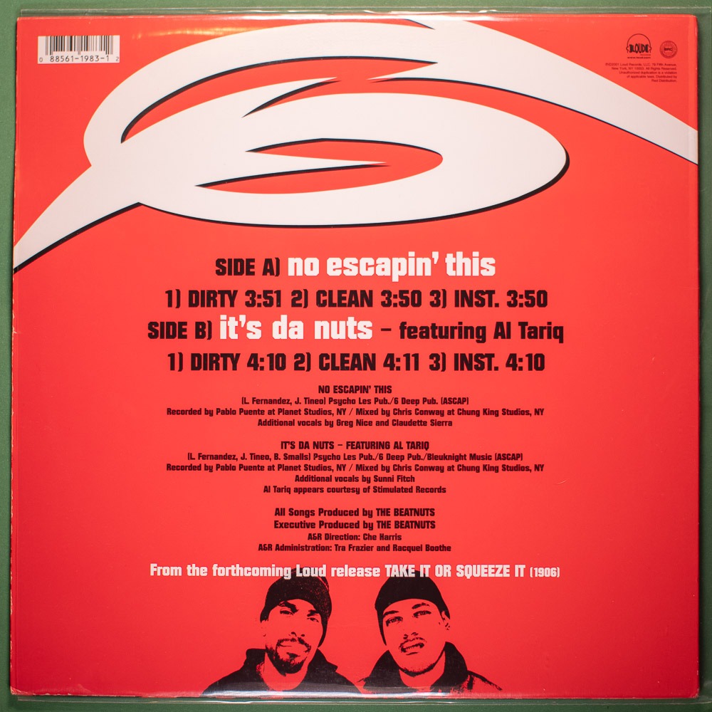 The Beatnuts - No Escapin' This / It's Da Nuts feat. Al Tariq (Vinil LP Single Importado) - Imagem 4