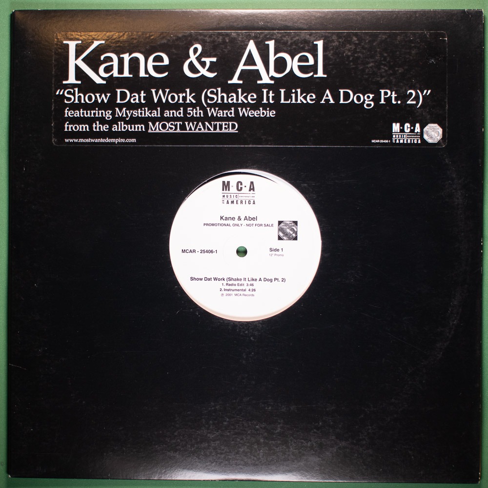 Kane & Abel - Show Dat Work (Shake It Like a Dog Pt. 2) (Vinil LP Single Importado)